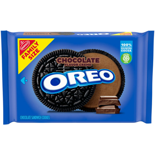 Milk’s Favorite Cookie. OREO Chocolate Flavored Creme Chocolate Sandwich Cookies are grabbable, snackable, and forever dunkable. If you long for the classic taste of childhood, they’re just waiting to tease your taste buds. Twist ‘em, dunk ‘em, share ‘em, or enjoy them all on your own.