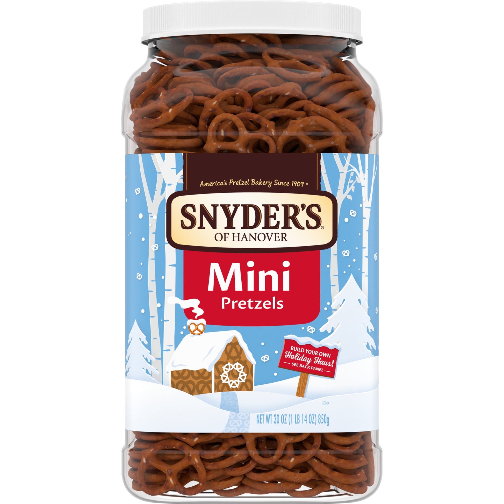 Snyder’s of Hanover Mini Pretzels slow bake the big flavor of traditional pretzels into an irresistible, bite-size snack. But this size brings plenty of the delicious enjoyment and crunch you crave. You can feel good about enjoying this Non-GMO Project Verified snack, which is fat free and made in a facility that doesn’t process peanuts. That makes them ideal for lunch, sports, on the go or school. Snyder’s has been America’s Pretzel Bakery since 1909 - that’s how we perfected that one-of-a-kind flavor and 