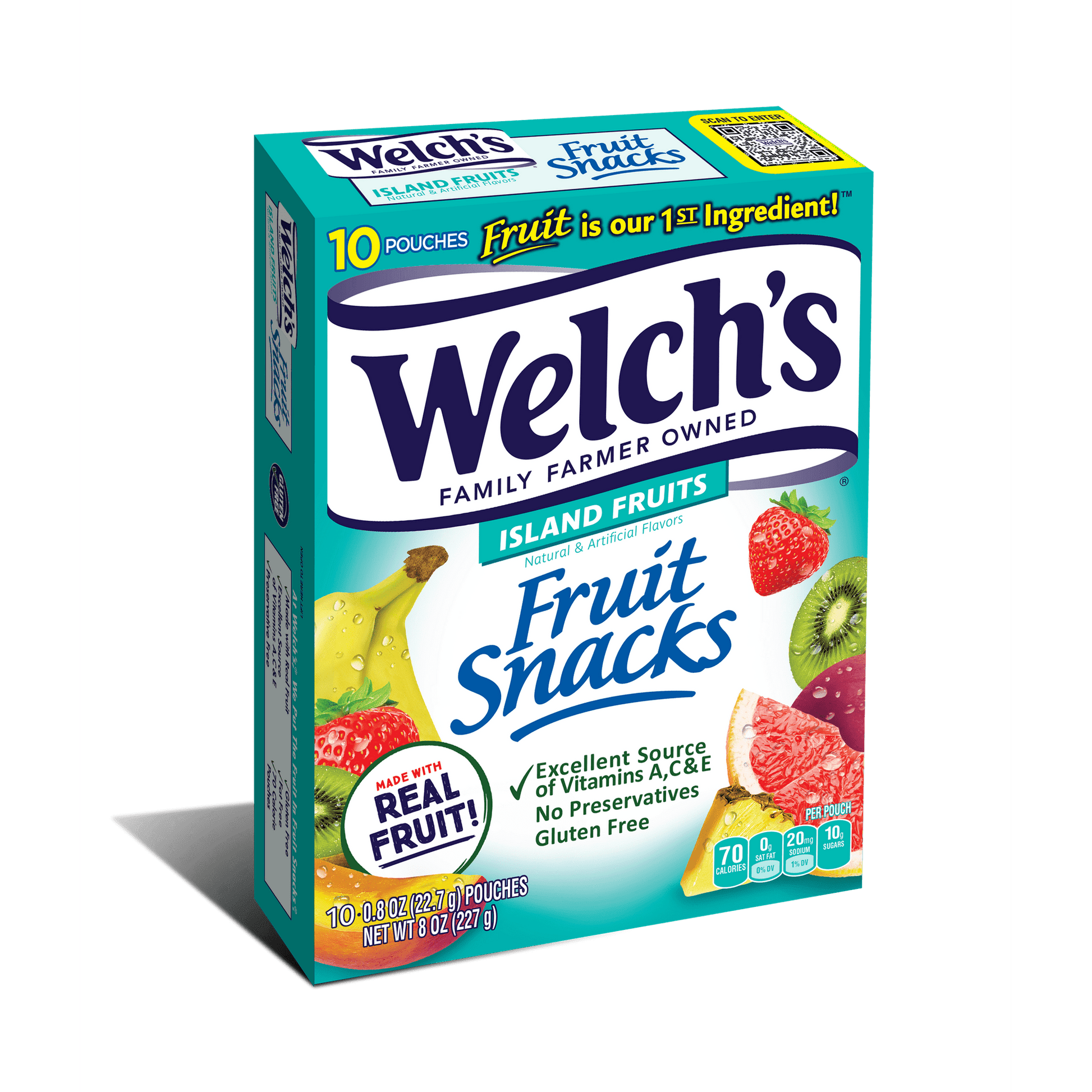 At Welch’s Fruit Snacks we always use Real Fruit as the First Ingredient, that’s why our fruit snacks are bursting with delicious taste. With over 10 mouthwatering Welch’s Fruit Snacks flavor varieties to love, it’s easy to find your family's favorite! Such yummy flavors!