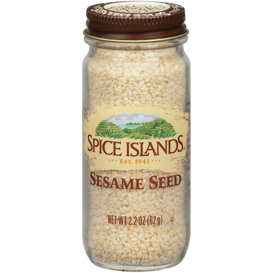 Sesame seed has a sweet, nutty flavor and is used in a variety of baked goods, confections and savory dishes. Add Sesame Seed to cookie doughs, pie pastry, cake batters and yeast breads. Sprinkle over sautéed spinach, buttered noodles, eggplant dishes and vegetable stir-fry. Blend with butter or mayonnaise to make a nutty spread for chicken, turkey or tuna sandwiches. Used in cooking since 1600 BC, sesame seeds are a favorite of bakers. While sourcing our Spice Islands sesame seed, we look for seeds that ha