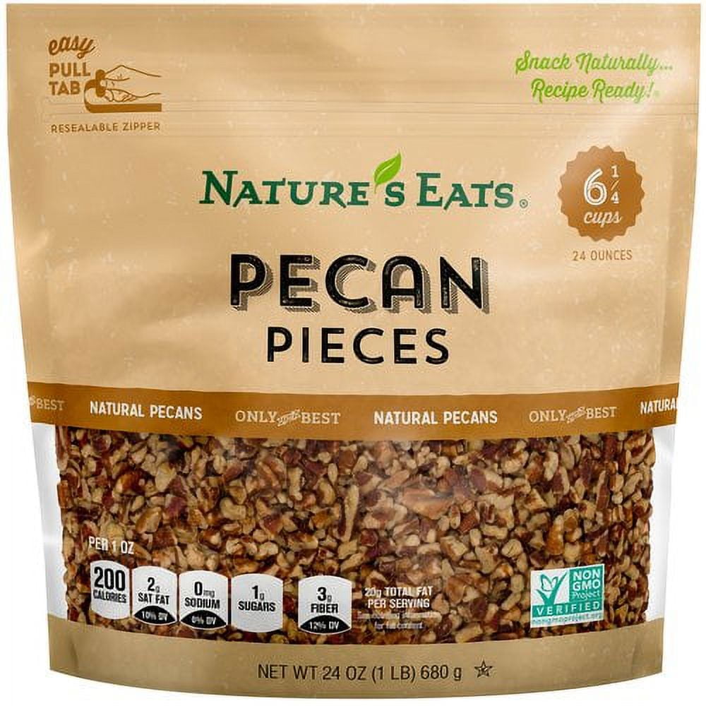 Pure, natural goodness. Nature's Eats Pecan Pieces are great as a natural snack and also complementary in other foods such as salads, desserts and all facets of baking.