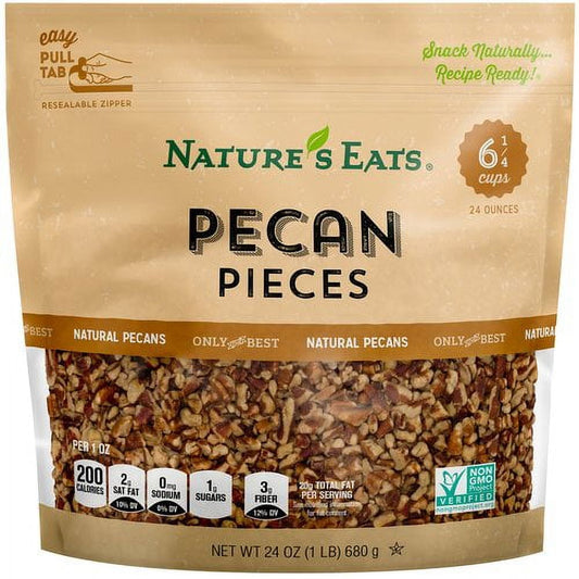 Pure, natural goodness. Nature's Eats Pecan Pieces are great as a natural snack and also complementary in other foods such as salads, desserts and all facets of baking.