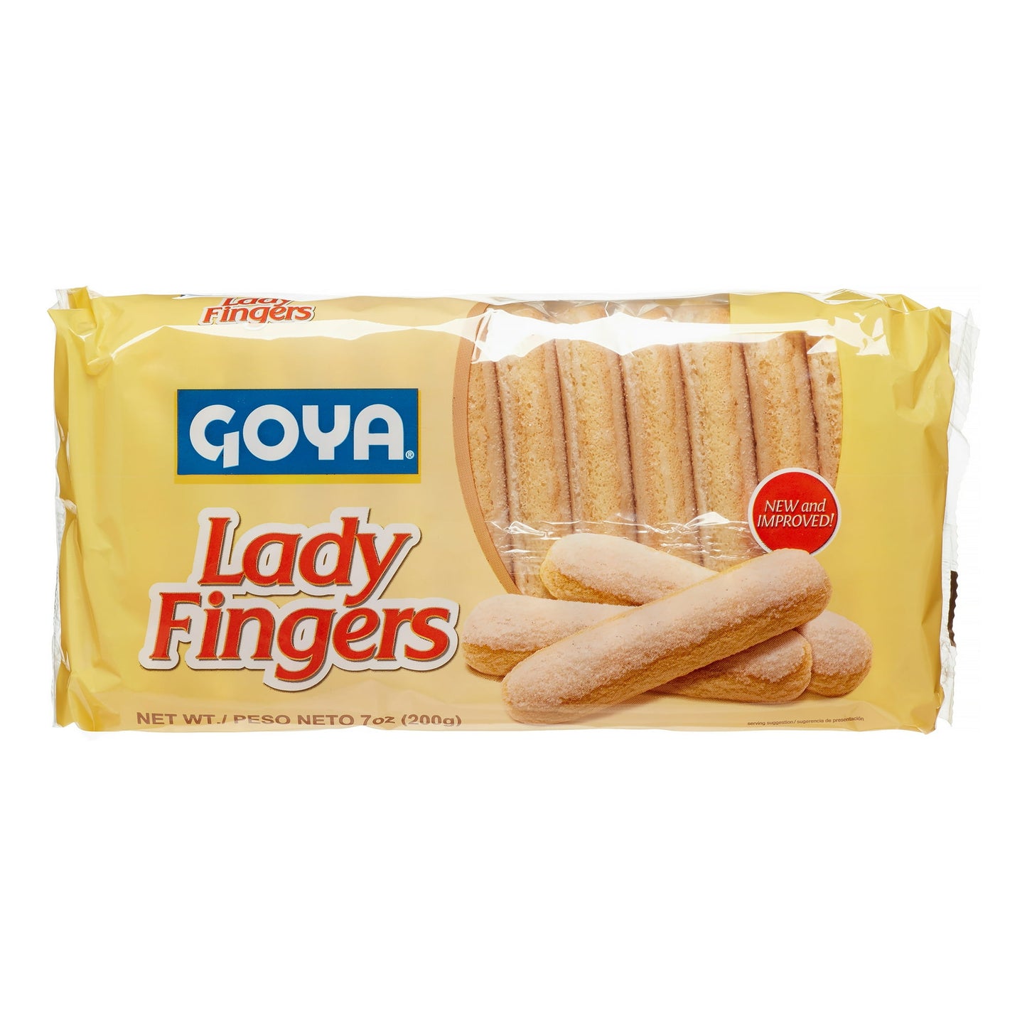 GOYA Lady Fingers 7 Oz. Sweeten your precious moments with Goya Lady Fingers. Pair up this spongy biscuit with a toasty drink, like coffee or tea, for a heavenly breakfast or afternoon treat. You can also use them to make a variety of desserts, thanks to their unique texture and exquisite flavor. They are good for snackers of many ages, and you can enjoy them when serving family or friends throughout the year. The lady finger breakfast snack in a 7 oz pack makes a quick meal when time is short but does not 