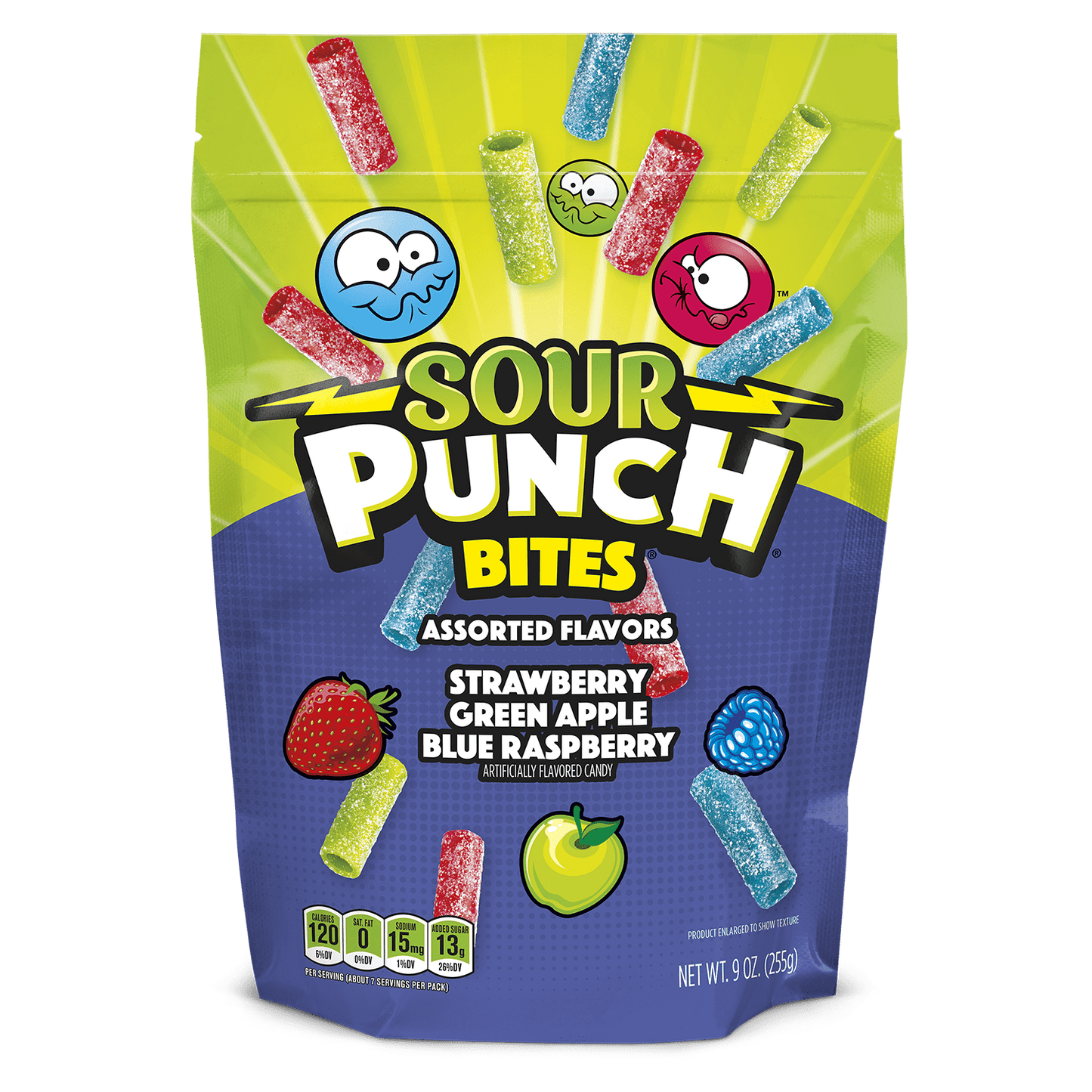 Sour Punch Assorted Bites: Pucker Up, Power Up! Get ready to unleash a flavor explosion with Sour Punch Assorted Bites! These bite-sized bursts of tangy goodness are the perfect pick-me-up for any occasion. Whether you're craving a quick snack or looking to satisfy your sweet and sour cravings, Sour Punch Bites have got you covered. Indulge in a symphony of flavors, including juicy strawberry, electrifying blue raspberry, and crisp green apple. Each bite delivers a mouthwatering experience that's both sweet