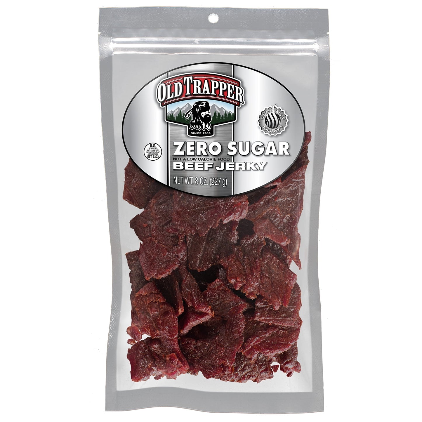 Old Trapper 8ct 8oz Zero Sugar Beef Jerky