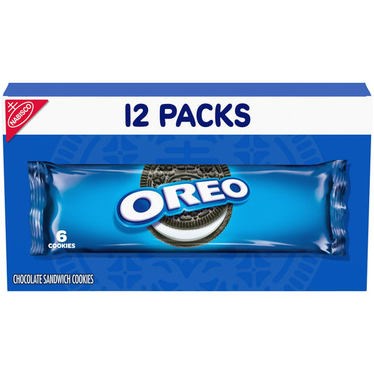 Take a delicious break with OREO Chocolate Sandwich Cookies. Supremely dunkable, OREO cookies sandwich a rich creme filling between two chocolate wafers--making them milk's favorite cookie. Original OREO cookies are great snack cookies for packing in school lunches, or mixing into a milkshake. These cookie snack packs are perfect for snacking, sharing, or traveling.