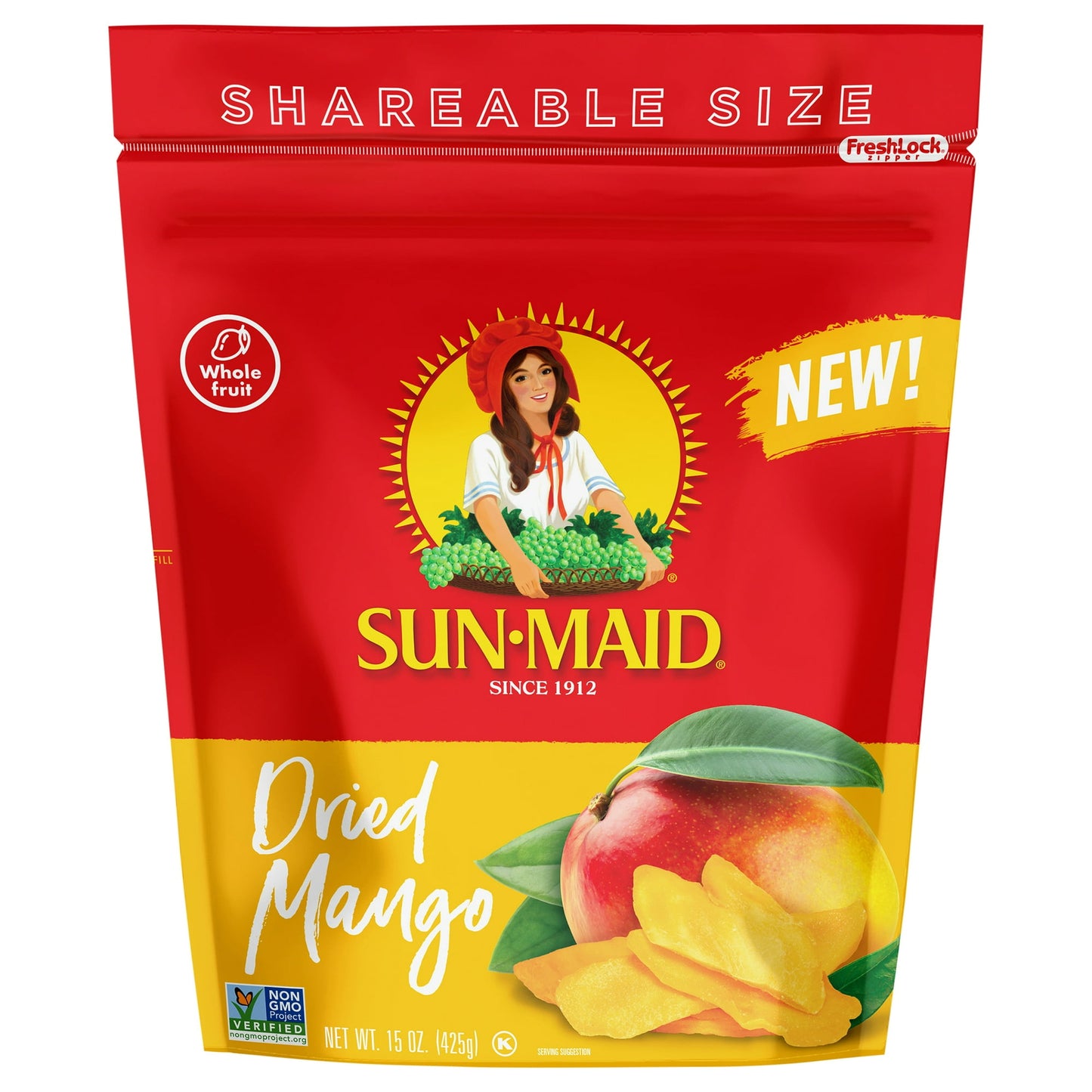 Sun-Maid® Philippine style Mangos. Enjoy the satisfying sweet flavor of mangos that are picked fresh, are never frozen, and are dried to lock in premium quality flavor. Treat yourself to a delicious simply good snack that’s Non-GMO with no artificial flavors. Enjoy them as a delicious snack that can be eaten by itself or with other great snacks and recipes: salads, charcuterie, trail mix, appetizers or cookies, bars, and other desserts.