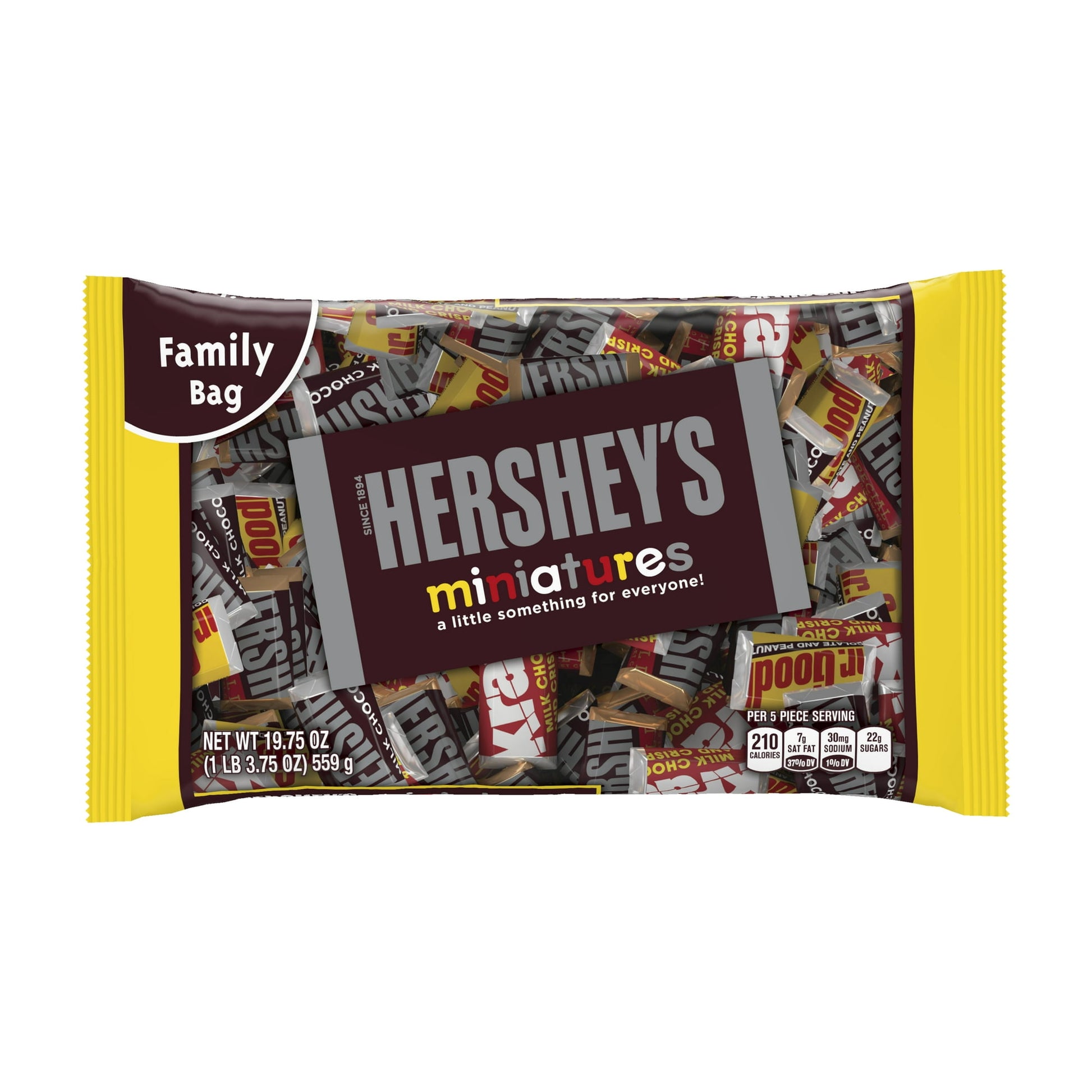 Chocolate lovers will cheer for these classic candies! This assortment of miniature size chocolate bars offers HERSHEY'S Milk Chocolate Bars, HERSHEY'S SPECIAL DARK Mildly Sweet Chocolate Bars, KRACKEL Chocolate Bars, and MR. GOODBAR Milk Chocolate Bars.