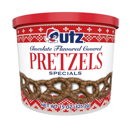 Indulge in the holiday spirit with our 15 oz Utz Chocolate Flavored Covered Pretzels Specials Tub! These delicious treats are the perfect blend of sweet and salty, featuring crisp pretzels generously coated in rich, festive chocolate flavor. Whether you’re sharing them with loved ones or savoring them alone, these pretzels are a delightful holiday snack that will satisfy your sweet cravings. The convenient tub ensures freshness, making it an ideal addition to your holiday gatherings, gift baskets, or simply