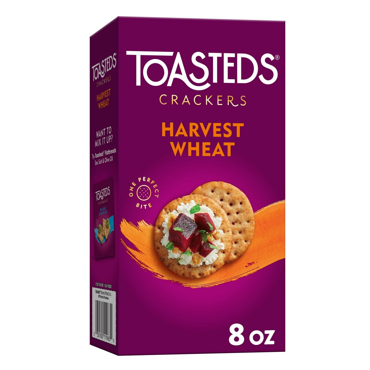 Take your entertaining to the next level with Toasteds Harvest Wheat crackers. These lightly toasted crackers made with whole wheat are toasted to perfection. Made without high fructose corn syrup, these crackers let the quality ingredients speak for themselves. Keep a box on hand to serve guests, enjoy as a quick snack between activities, or bring a touch of sophistication to your work lunch; Toasteds make a sophisticated addition to gatherings, no matter how impromptu. Next time you host a cocktail party 