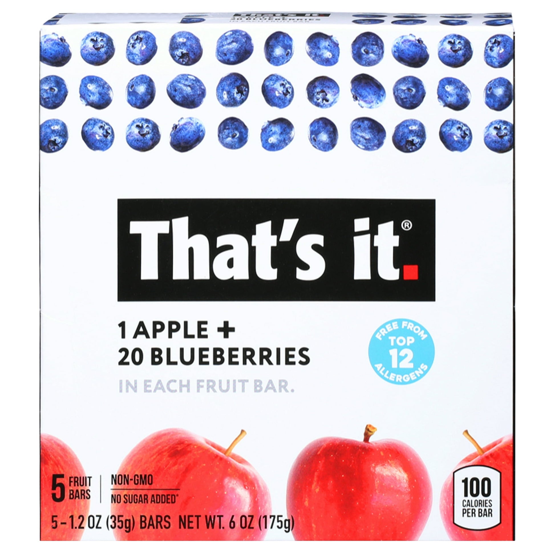 That’s It All-Natural Fruit Snack Bars with only 2 ingredients: Apples & Blueberries. Only 100 Calories! No nuts, preservatives, and no added sugars. Vegan, Gluten & Dairy Free, Non-GMO, Kosher, Free from the top 12 allergens & No refrigeration needed. 100% NATURAL: Using only natural, non-GMO fruit and nothing else, ingredient lists have never been this simple and clean. Made in an allergen-free facility and are Nut Free, (ex. Coconut), Gluten Free, Soy Free. That’s it has the perfect variety of Ready-to-E