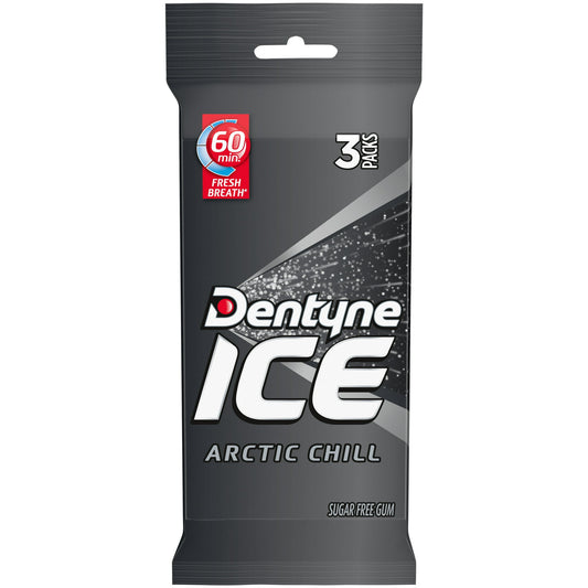 Dentyne Ice Arctic Chill Sugar Free Gum quickly freshens your breath for up to 60 minutes, including 20 minutes of chew time. These small cubes of sugar free chewing gum have 35% fewer calories than sugared gum and are just the right size for a quick refresher after a meal or before an important meeting. Bold, icy Arctic Chill flavor lifts your mood and leaves your mouth feeling crisp and cool. Keep this sugarless gum in your purse, briefcase, or desk to keep your breath fresh at work or on the go. Individu