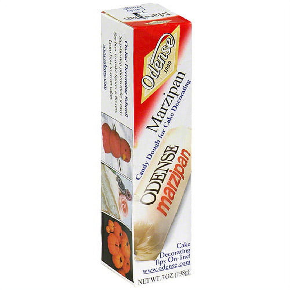 Decorate cakes and other baked goods with Odense Marzipan, Pack of 12. It is sweet, rich and flavorful. The 7-oz marzipan candy dough contains California almonds. It is ideal to use for molding and shaping figurines and bonbons.Odense Marzipan Candy Dough: