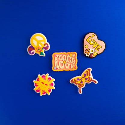 Peace and Love, 3D Fridge Magnets (5 Pieces Set)