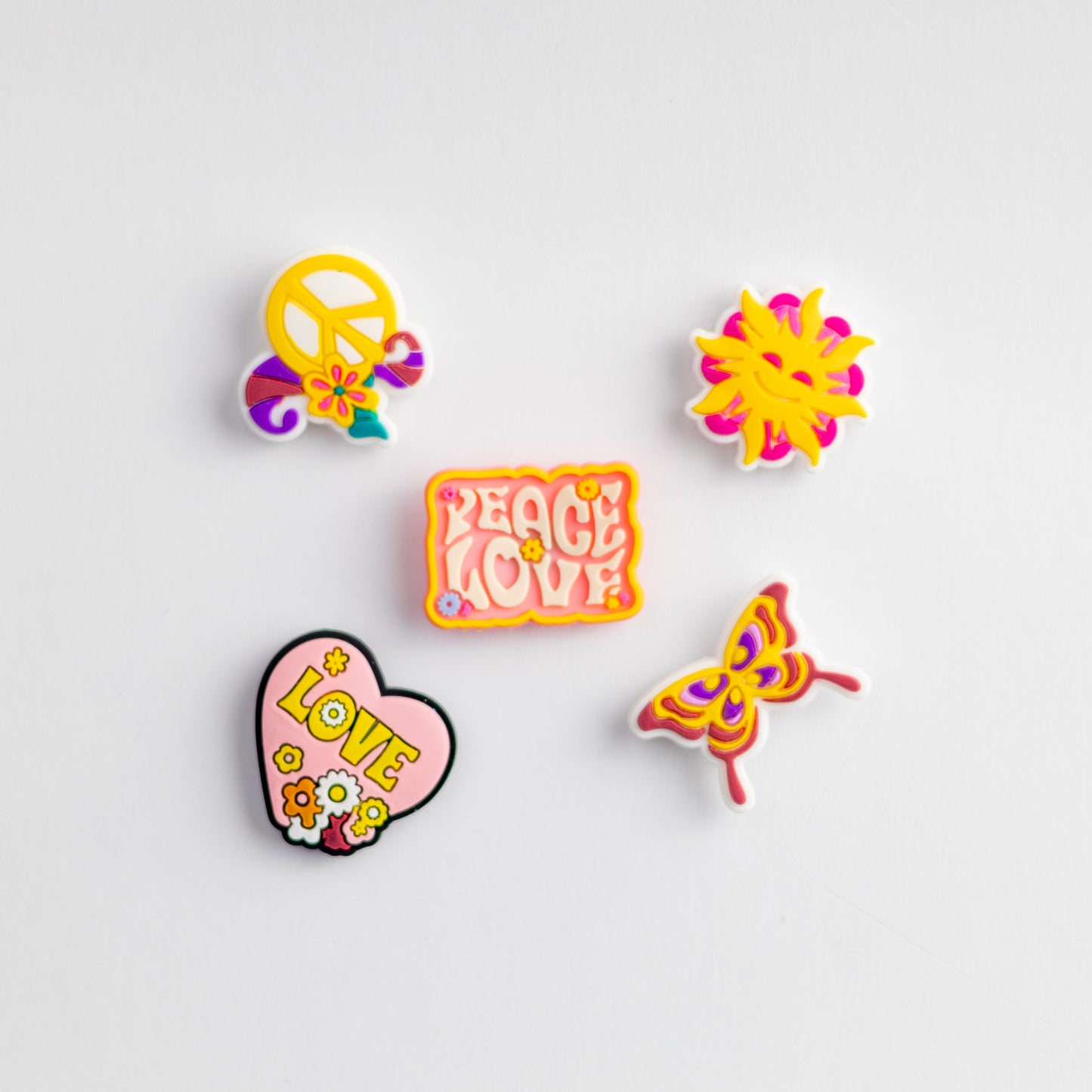 Peace and Love, 3D Fridge Magnets (5 Pieces Set)