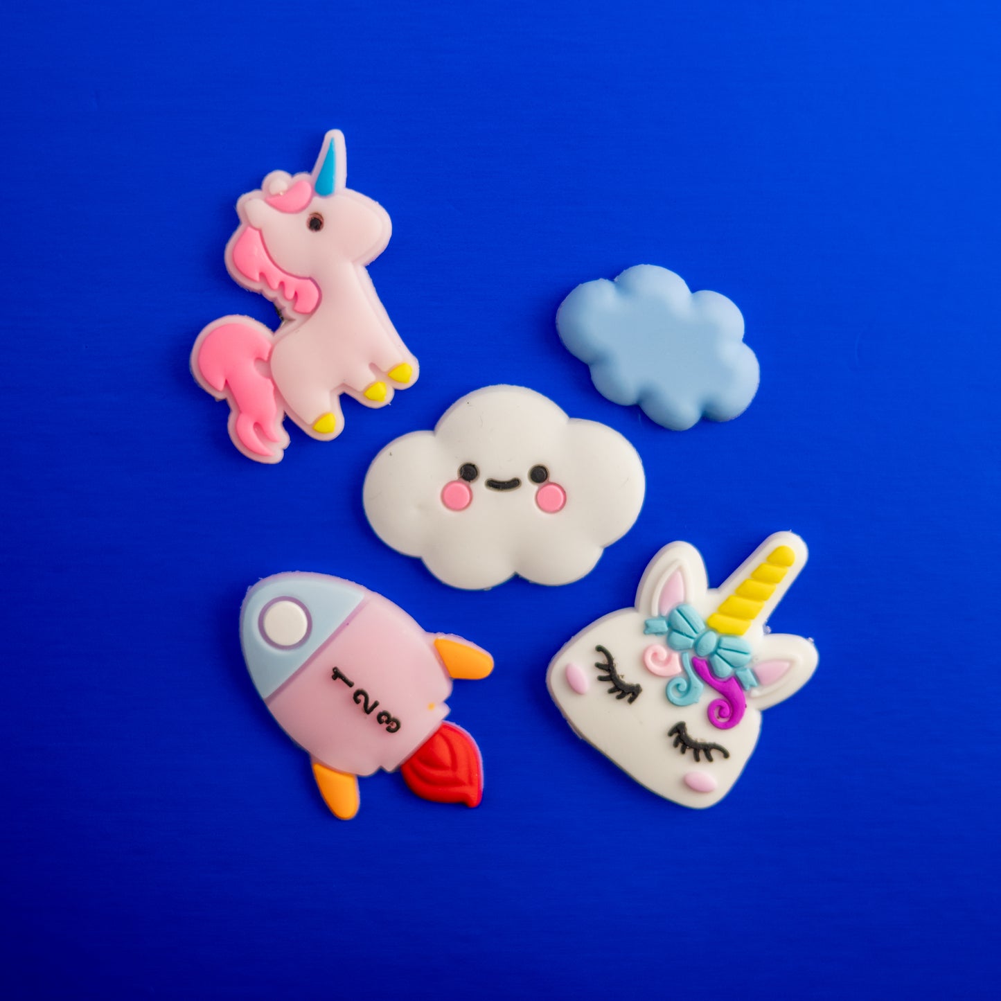 Unicorn Kawaii, 3D Fridge Magnets (5 Pieces Set)