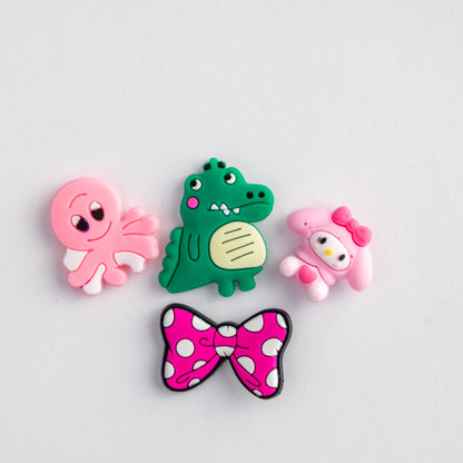 Cute Sanrio, Dinosaur, Octopus, Minnie Ties, 3D Fridge Magnets (4 Pieces Set)