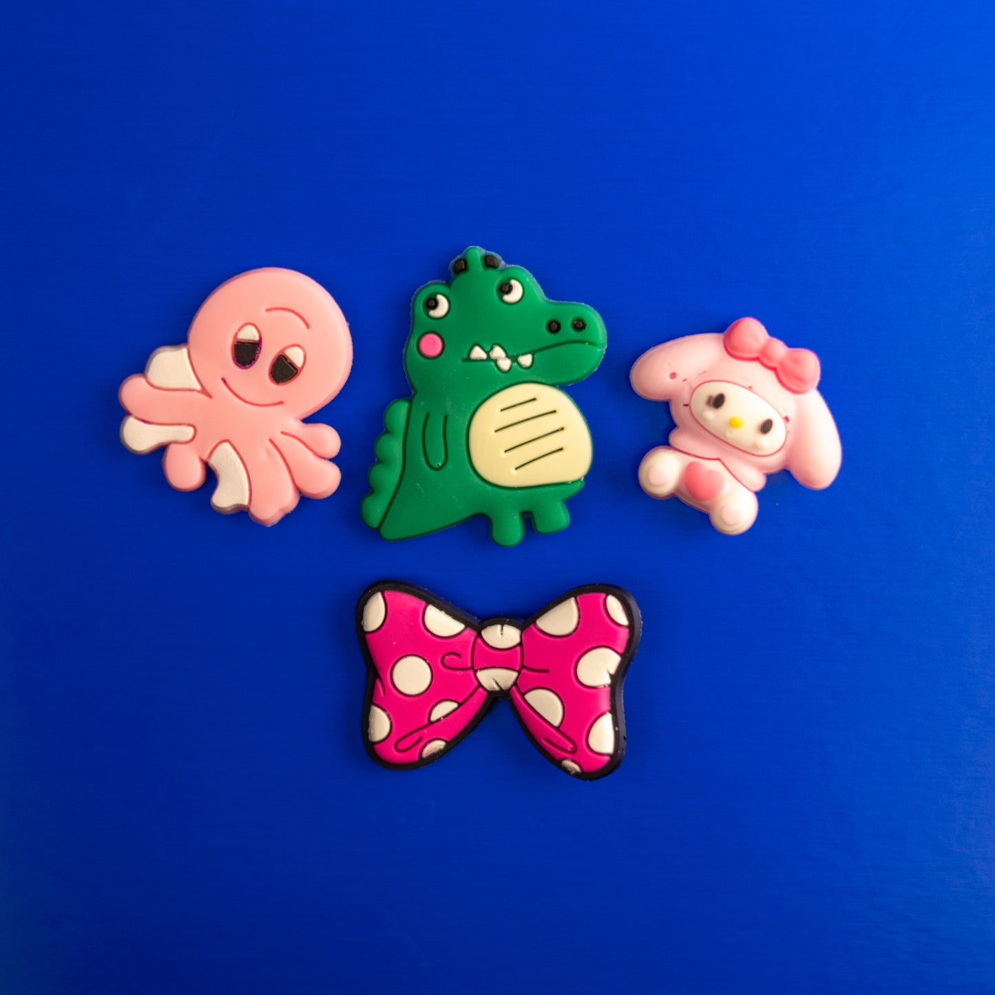 Cute Sanrio, Dinosaur, Octopus, Minnie Ties, 3D Fridge Magnets (4 Pieces Set)