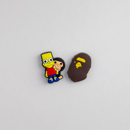 Bart Simpson, BAPE Ape, 3D Fridge Magnets (2 Pieces Set)