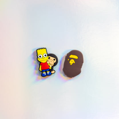 Bart Simpson, BAPE Ape, 3D Fridge Magnets (2 Pieces Set)