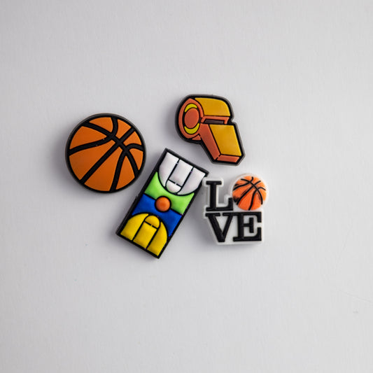 Basketball Lover, 3D Fridge Magnets (4 Pieces Set)