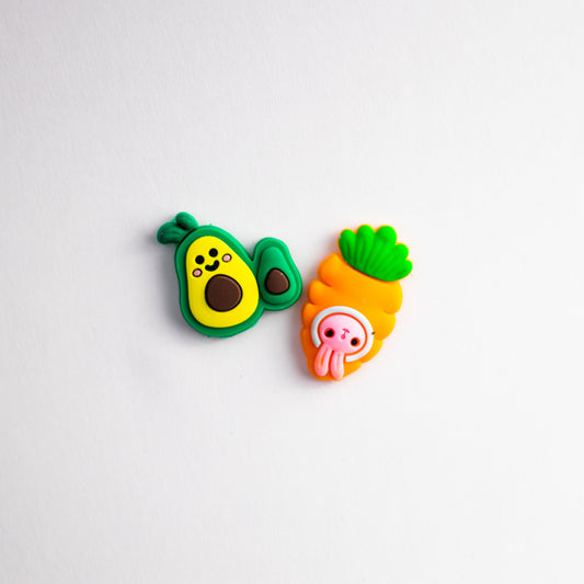 Avocado and Carrot, 3D Fridge Magnets (2 Pieces Set)