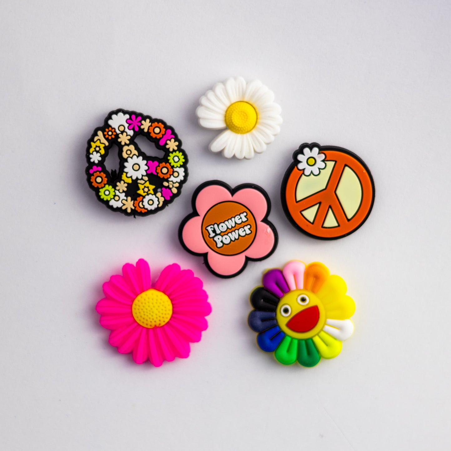 Cute Flower Power, 3D Fridge Magnets (6 Pieces Set)