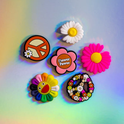 Cute Flower Power, 3D Fridge Magnets (6 Pieces Set)