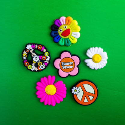 Cute Flower Power, 3D Fridge Magnets (6 Pieces Set)