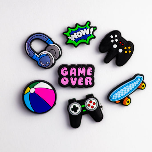 Game Over, Games Addict, 3D Fridge Magnets (5 Pieces Set)