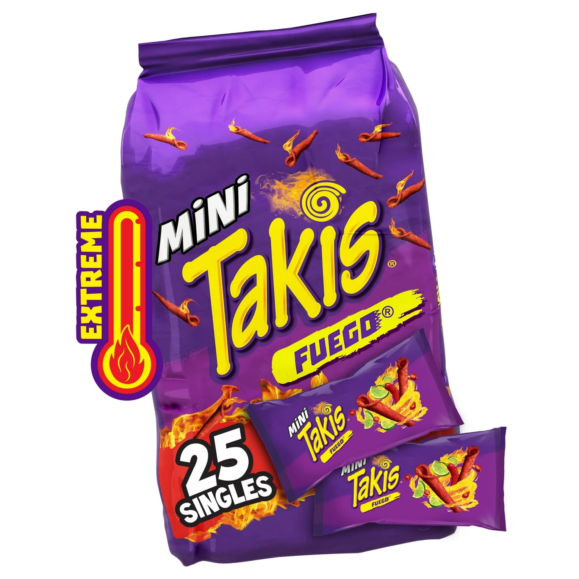 Transform snack time with Takis snacks! These spicy chips and hot peanuts deliver an unbeatable crunch and an unexplored universe of sensational flavor combinations that your taste buds will love. Whether you are at school, hanging out with friends, on game day, or a trip adventure, Takis makes for the perfect snack that will satisfy your cravings. Flavored with a variety of spicy combinations, these salty snacks are delicious and great for sharing on-the-go. Get a variety pack, snack or sharing size bag fo