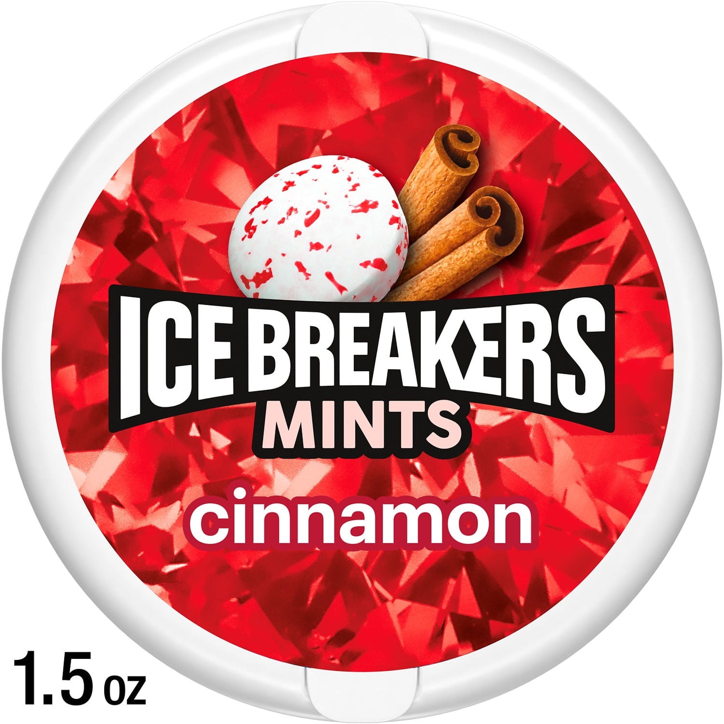 Goodbye bad breath, hello confident smile! Maintain fresh breath accompanied by a refreshing feeling with ICE BREAKERS cinnamon flavored sugar free mints. These sugar free breath mints are packed with cooling flavor crystals with a hint of cinnamon spice. Plus, it's placed in a convenient tin, so you can keep your taste buds busy, no matter where the day takes you. Enjoy a crisp, smooth flavor with zero added sugar whenever you need a burst of freshness.