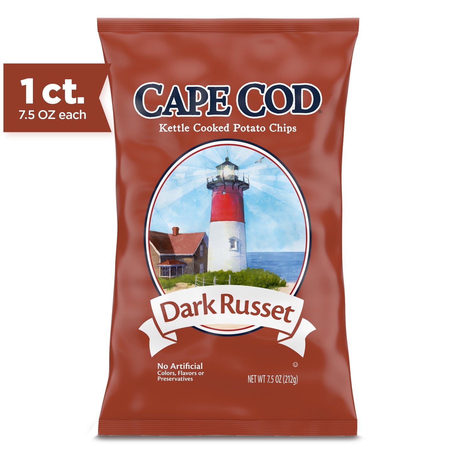 Cape Cod carefully selects premium russets for their slightly sweet and buttery taste. Cape Cod Russet Kettle Cooked Chips start with the pure taste of potato. We take the choice russets and slice them perfectly. Next, they’re cooked in custom kettles at precisely the right temperature, one batch at a time. These chips come in anything from a light to dark golden-brown color, depending on the time the potatoes were harvested. With unique shapes and folds you get one-of-a-kind chips, but they all share the s