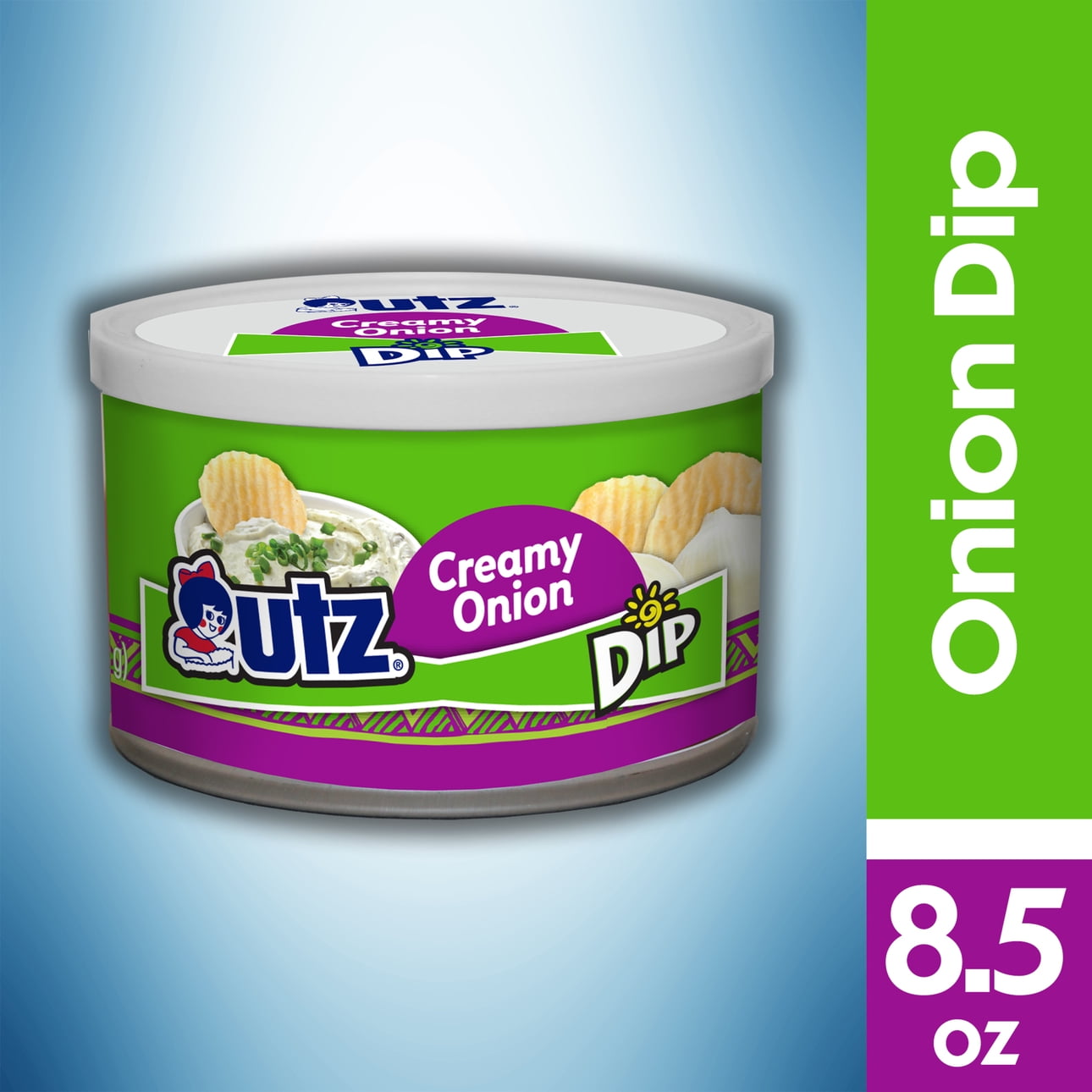 Elevate your snacking experience with Utz Creamy Onion Dip, now available in an 8.5 oz canister. This rich and velvety dip is a perfect companion for your favorite chips, veggies, or snacks. Infused with the enticing flavor of savory onions, it's a delicious combination of creamy and zesty that will tantalize your taste buds. Whether you're entertaining guests or having a solo snacking moment, this dip is a go-to choice. The convenient canister packaging keeps it fresh and ready for any occasion. Dive into 