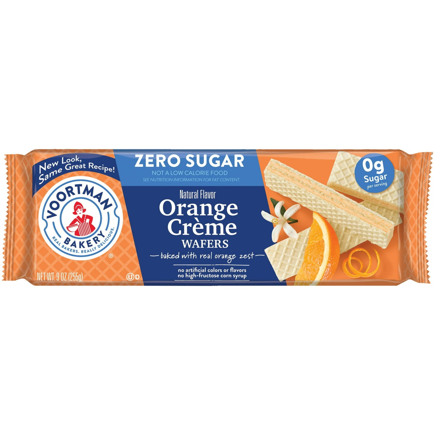 Brighten your day and delight your taste buds with a mouthful of delicious, citrus sunshine. A tangy treat baked with oranges, VOORTMAN BAKERY Sugar Free Orange Creme Wafers are made with no artificial colors, flavors, or high-fructose corn syrup, so you can enjoy bite after bite. Eat them at sunrise, mid-afternoon, or for a late-night snack. Simply pair them with a glass of milk or whatever your favorite beverage may be. When you're on the move, pack them in your bag or lunchbox to come along for the ride.