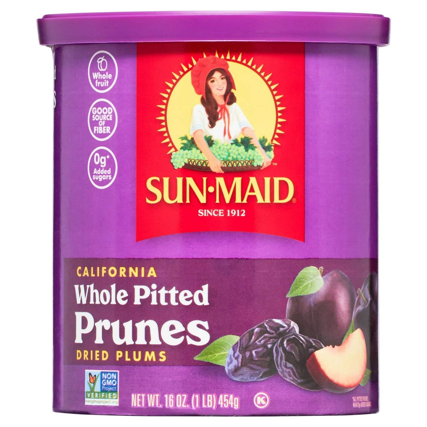 Fruit & Sunshine – Sun-Maid’s California Pitted Prunes are derived from La Petite D’ Agen Plums native to France. California’s long, warm growing season produces fruit with ideal sweet flavor. Inside your Sun-Maid® package you will find the right size prune for each member of your family -the way Mother Nature intended – quality, taste, convenience and real fruit goodness. Health professionals agree that adding more fruit to your diet is healthy. It is easy to do with Sun-Maid® Pitted Prunes. They’re a grea