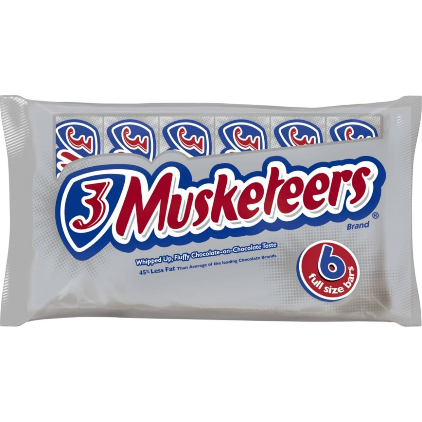 For a satisfyingly whipped up, fluffy chocolate treat, look no further than 3 MUSKETEERS Candy Bars. Each 3 MUSKETEERS Chocolate Bar is made of a light, fluffy, whipped chocolate center enrobed in rich milk chocolate. Enjoy this chocolate-on-chocolate treat simply unwrapped or incorporate into your favorite dessert recipes. 3 MUSKETEERS Candy is the perfect amount of chocolate, fluffy and Musketeer! Keep a pack of 3 MUSKETEERS Candy Bars in your kitchen or office for a delicious treat that's perfect for sha