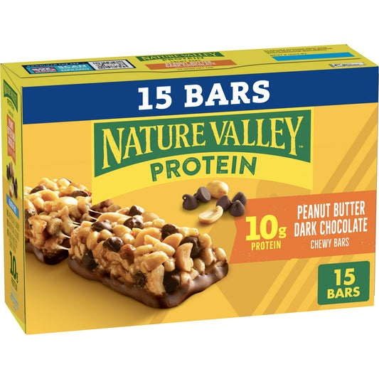 Nature Valley Chewy Protein Granola Bars contain 10g of protein per serving, making them the perfect snack for the road ahead. Reach for these convenient bars for snack time or as an on-the-go invigorating treat everyone in your household can enjoy. These granola protein bars are gluten-free and ideal for the pantry, lunch box, and hiking trail. Each snack bar is made with no artificial flavors, artificial colors, or high fructose corn syrup. At Nature Valley, we believe that what you put in is what you get