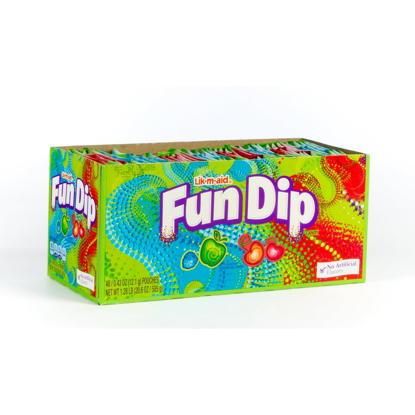 A nostalgic candy adored since 1940, Lik-M-Aid FUN DIP contains a fruity, flavor-crystal mix along with a sweet stick—designed to be blissfully licked and dipped. FUN DIP showers the mouth with tasty powder that’s irresistibly sugary and mildly sour. Made to be both eaten and experienced, FUN DIP is a delicious American tradition that blurs the line between snack and pastime.