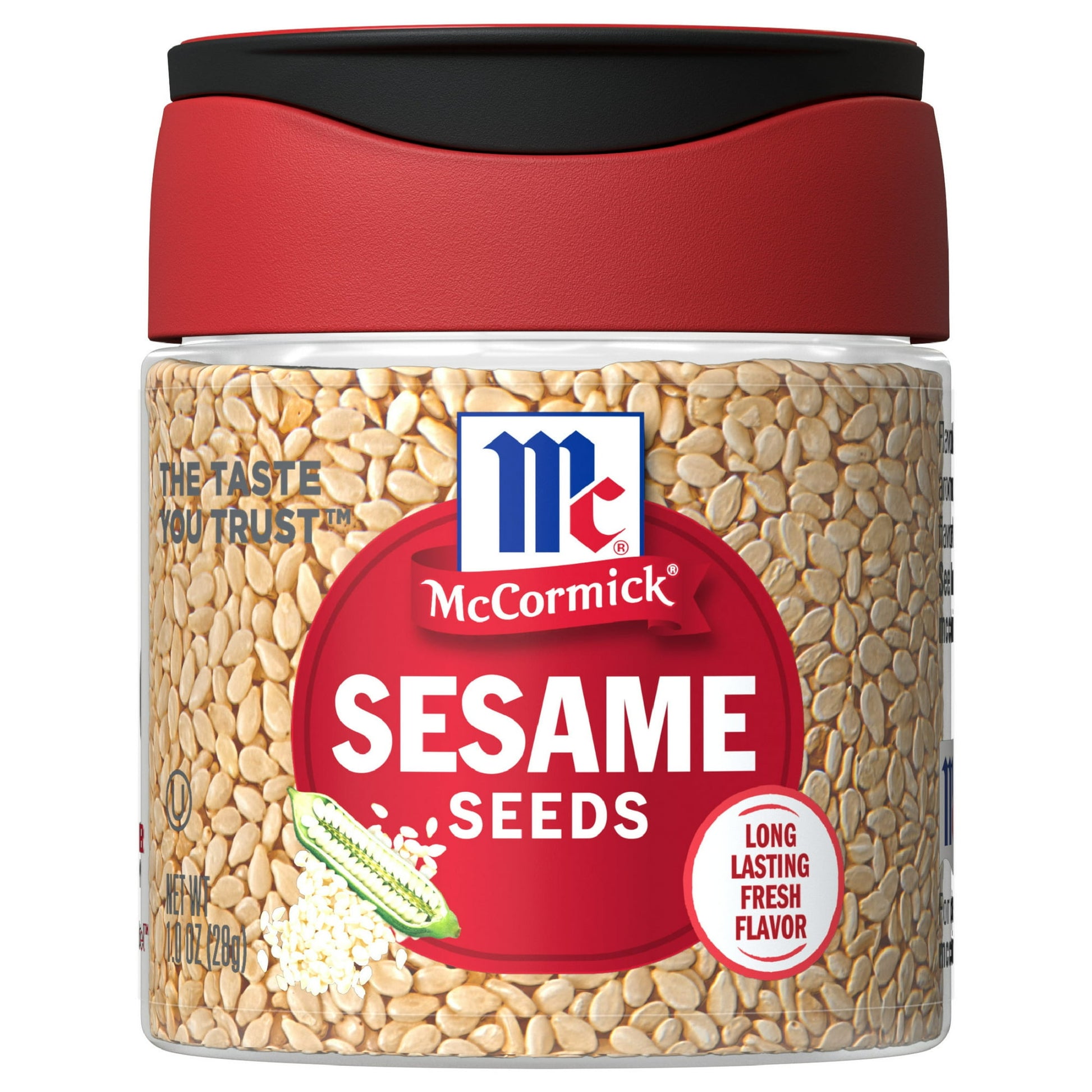 McCormick Non-GMO Kosher Sesame Seed, 1 oz Bottle. At McCormick we carefully select our whole sesame seeds for sweet, nutty flavor. Also known as “benne seed,” the creamy white seeds are loved throughout the world in baked goods as well as savory dishes. Sesame seeds are a key ingredient in Asian, Indian and Middle Eastern cooking, where they add a nutty flavor and satisfying crunch. In Asia, they are added to stir-fries, sushi, coatings for meat, fish or tofu, and noodle dishes. In the Middle East, they ar