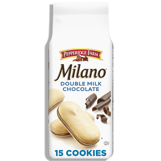 Elevate any moment with Pepperidge Farm Milano Double Milk Chocolate Cookies. Whether it’s a book club meeting with friends or a holiday celebration with the family, Pepperidge Farm Milano Cookies are the special treat your occasion needs. Delicate, sweet and oh so indulgent, our double milk chocolate cookies have twice as much rich milk chocolate as our classic Milk Chocolate Milano cookies. Enjoy these elegant sandwich cookies with a cup of coffee or tea in the afternoon, or pair them with a glass of wine