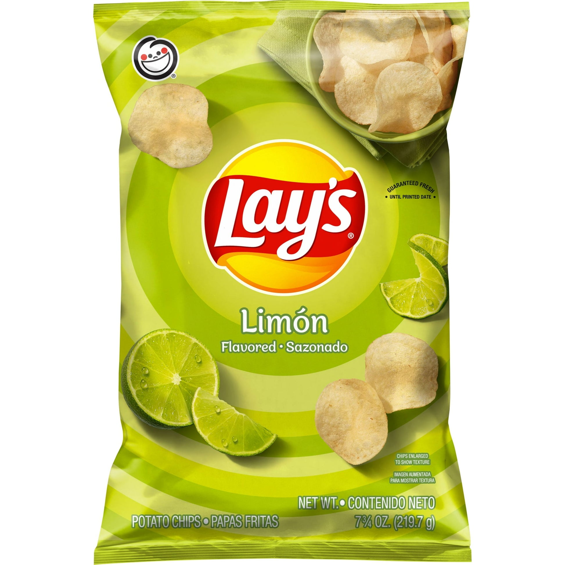 It all starts with farm-grown potatoes, cooked and seasoned to perfection. Then we add the zing of real lime. So every LAY'S potato chip is perfectly crispy and delicious. Happiness in Every Bite. Wherever celebrations and good times happen, the LAY'S brand will be there just as it has been for more than 75 years. With flavors almost as rich as our history, we have a chip or crisp flavor guaranteed to bring a smile on your face.