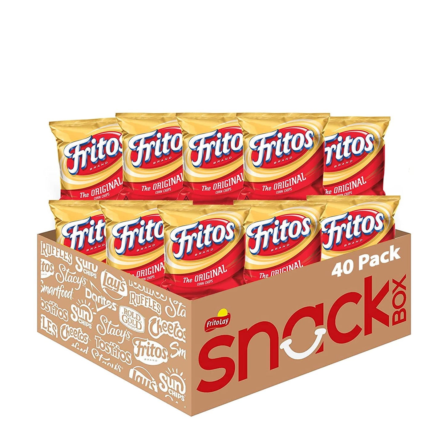 Frito-Lay Variety Packs provides the perfect portion size and variety to keep your entire family happy. No matter what the occasion from stocking the pantry, to your next family party, to the lunch box, or even a desk break, all you have to do is grab a pack and go! Shelf-Stable / Ambient. Multipack Retail Packaging. Frito-Lay Chips and Snacks. Perfect for on the go snacking and adventures the whole family can enjoy!