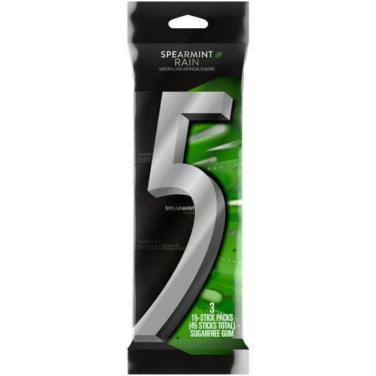 There are five seconds before you try something new, take a chance and push past your comfort zone 5 Gum. Your heart races; adrenaline rushes through your body. All of your senses become heightened when you chew 5 Gum Spearmint. It’s terrifying. And exciting. Will you play it safe? Or will you make your comfort zone uncomfortable? This is the exhilaration of the moment of choice. The choice is yours. Make it count with sugar-free Five Gum Spearmint Rain sugar free chewing gum. Stock up with 3 packs of 5 Gum