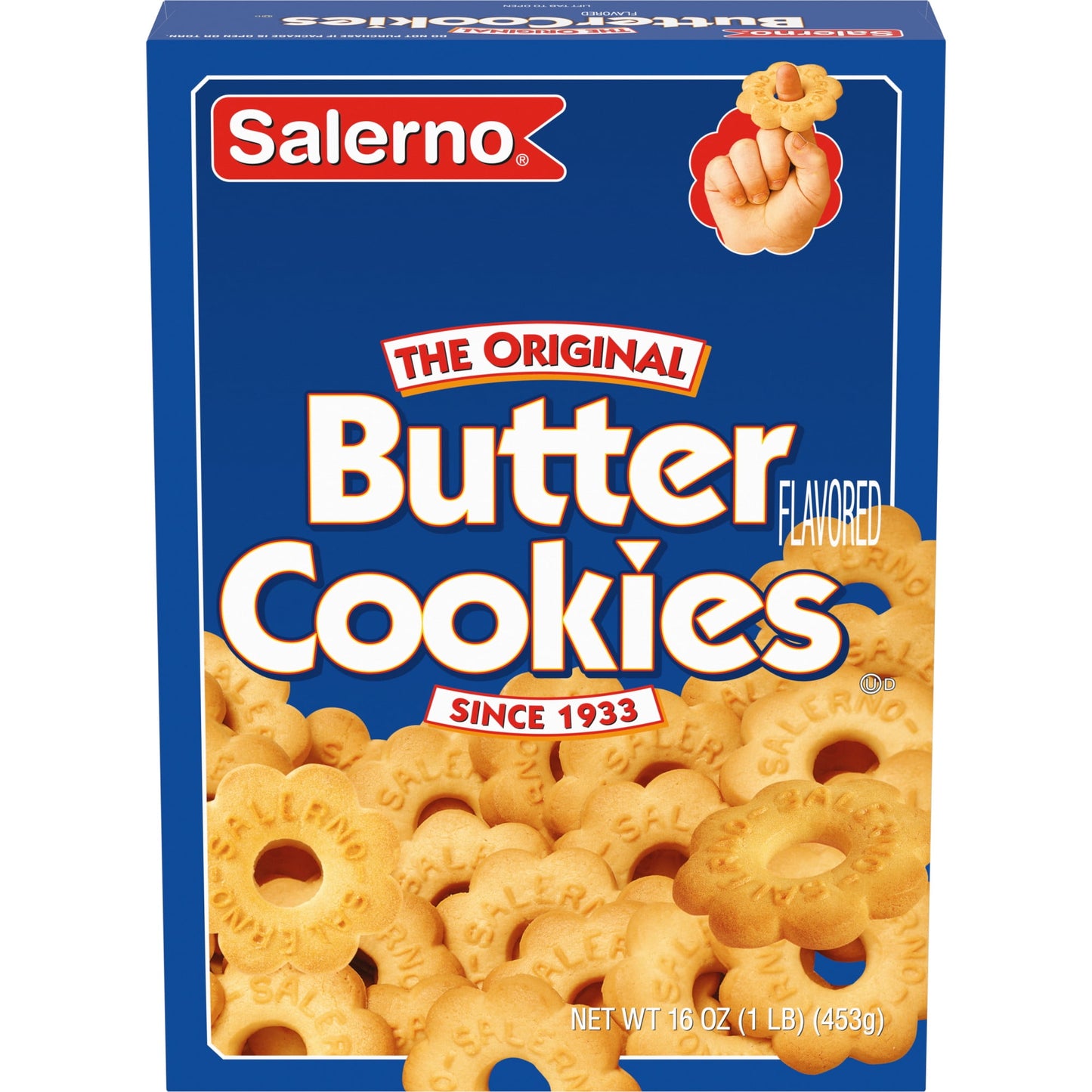 Salerno's Original Butter Flavored cookies have been a family favorite since 1933. Kids (and adults!) love putting the cookie rings around their fingers and nibbling on the delicious, classic flavor of the butter flavored cookie. Salerno strives to bring back the nostalgic feeling of eating cookies as a child with your family, year-round! Shelf-stable product.