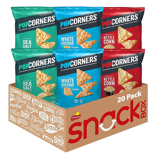 PopCorners are the delicious, low-calorie snack that makes it easier than ever to SNACK BETTER! Drizzled in sunflower oil with a pinch of sea salt, our healthy chips are made with non-GMO corn and never fried. No gluten, no nuts. Just simple ingredients for great tasting flavor. Craving white cheddar? We do ours ONE BETTER with only the finest dairy farmers from Wisconsin and Minnesota, where cheese-making is both art and culture. Using old-world techniques to press the highest quality cheddar, we bring out