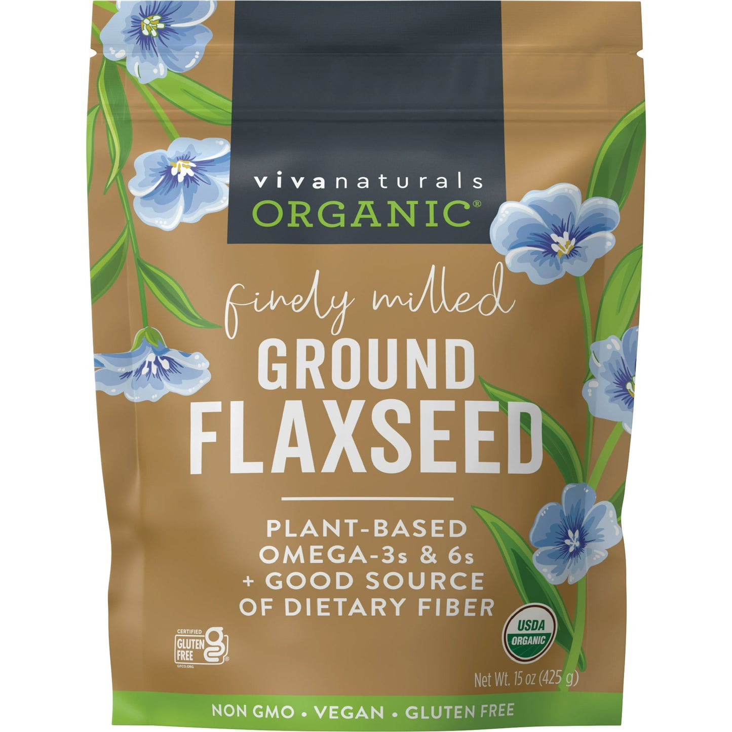 Viva Naturals Organic Ground Flaxseed is a versatile addition to your diet. Sourced from the Canadian prairies, this finely ground flaxseed is an excellent plant-based option for vegan Omega-3s and 6s. Certified organic, kosher, and non-GMO, the cold-milling process preserves the natural nutrients and flavor, making it easy to incorporate into smoothies, baked goods, and a variety of recipes for an extra boost of wholesome goodness.