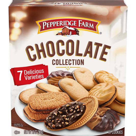 Pepperidge Farm Chocolate Collection has something for every chocolate craving and is perfect for gift-giving and holiday entertaining. Bite into a golden Milano with dark chocolate, the swirls and chocolate of a Lido, a crispy Bordeaux, a chocolate-dipped Lisbon, a Geneva with rich chocolate and crunchy pecans, or a delicate Orleans. These Pepperidge Farm sweet and simple cookies are beautifully crafted - just like you - because for Pepperidge Farm, baking is more than a job. It's a real passion. Each day,