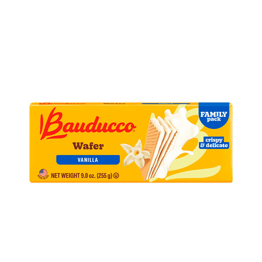 Bauducco Vanilla Wafer Cookies are a delightful Italian treat, offering a light and airy texture with a delicate flavor. Baked to perfection, these wafers provide a satisfying crunch and a perfect balance of sweetness and crispness. Enjoy the authentic taste of traditional Italian-style wafers with Bauducco.