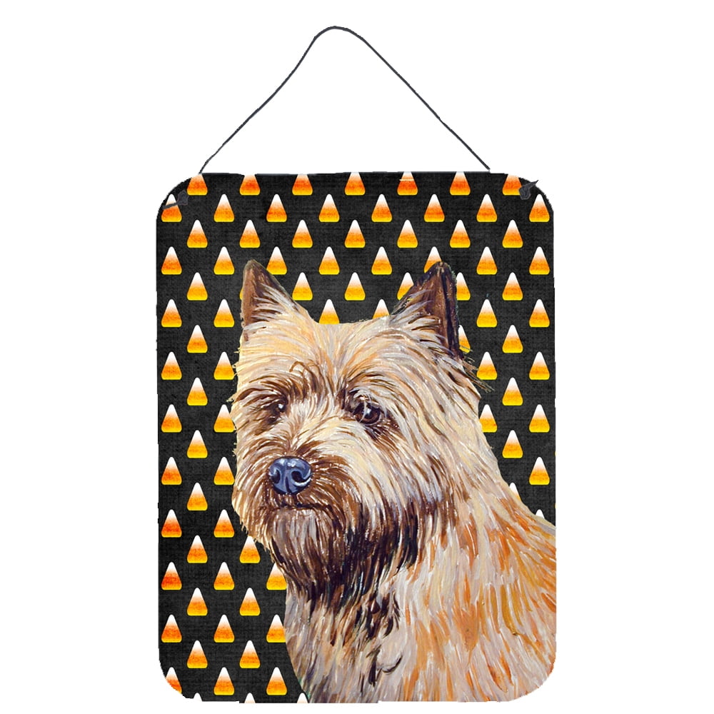 Carolines Treasures LH9061DS1216 Cairn Terrier Candy Corn Halloween Portrait Wall or Door Hanging Prints 12WX16H Wall or Door Hanging Prints featuring breed specific Cairn Terrier artwork from one of our artists or graphic designers. Celebrate the Halloween holiday with this Halloween decorative Metal Print. This Wall or Door Hanging Prints is from Carolines Treasures collection Candy Corn Halloween. Indoor or Outdoor Aluminum multicolor artwork prints will add a special touch to your kitchen bath front doo